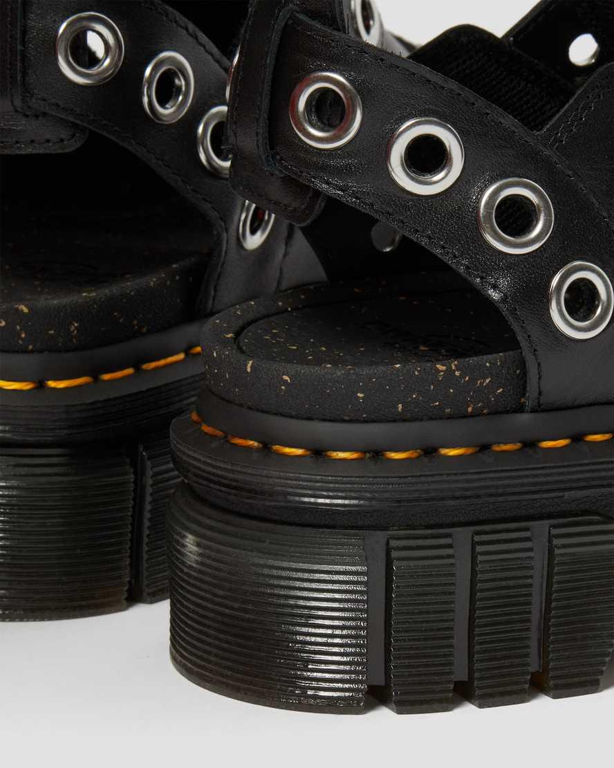 Dr Martens Ricki Hardware Nappa Lux Leather Platform Naisten Gladiaattori Sandaalit Mustat  Suomi |  4750KGXVF