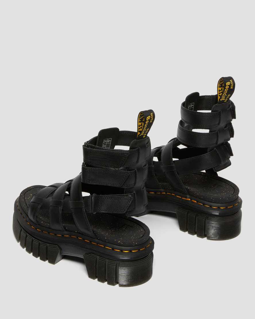 Dr Martens Ricki Nappa Lux Leather Platform Naisten Gladiaattori Sandaalit Mustat  Suomi |  1527UZKLE