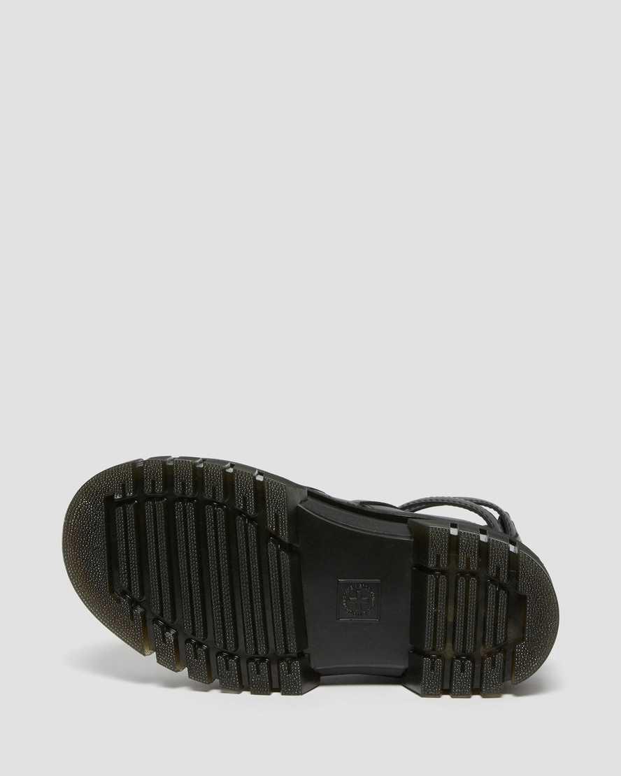 Dr Martens Ricki Nappa Lux Leather Platform Naisten Gladiaattori Sandaalit Mustat  Suomi |  1527UZKLE