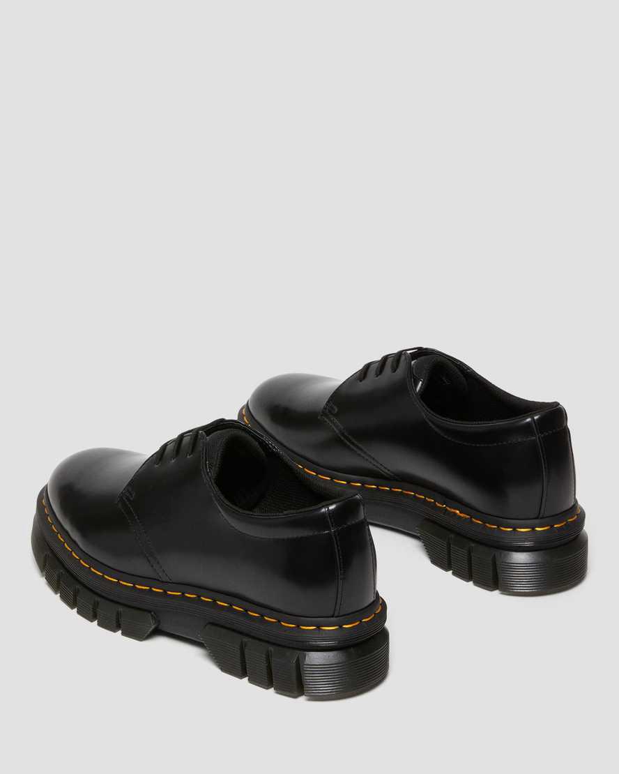 Dr Martens Rikard Polished Smooth Leather Platform Miesten Oxford Kengät Mustat  Suomi |  1268ROTIP