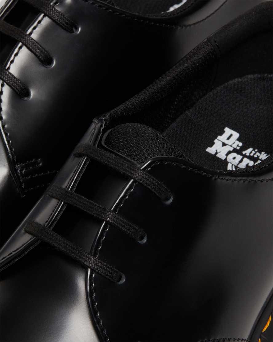 Dr Martens Rikard Polished Smooth Leather Platform Miesten Oxford Kengät Mustat  Suomi |  1268ROTIP