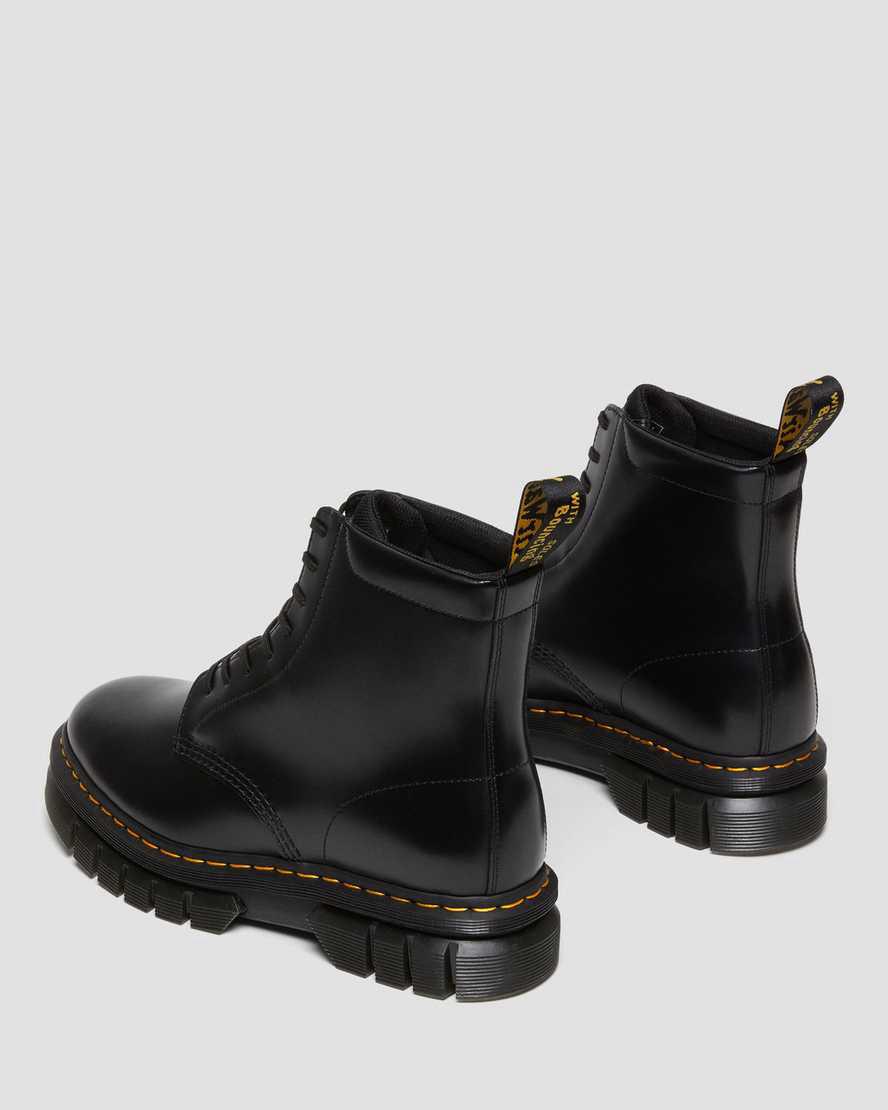 Dr Martens Rikard Smooth Leather Lace Up Naisten Platform Saappaat Mustat  Suomi |  0187XVLIG