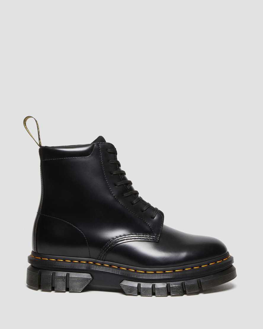 Dr Martens Rikard Smooth Leather Lace Up Naisten Platform Saappaat Mustat  Suomi |  0187XVLIG