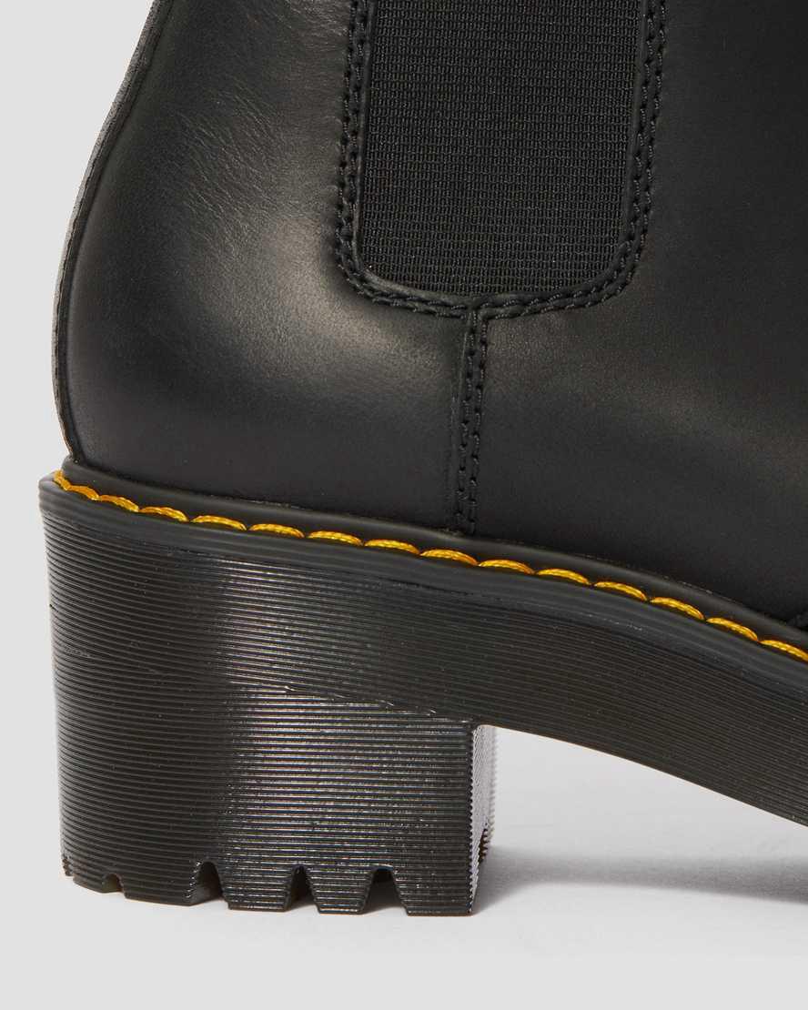 Dr Martens Rometty Wyoming Leather Platform Naisten Chelsea Saappaat Mustat  Suomi |  4925BIYQE