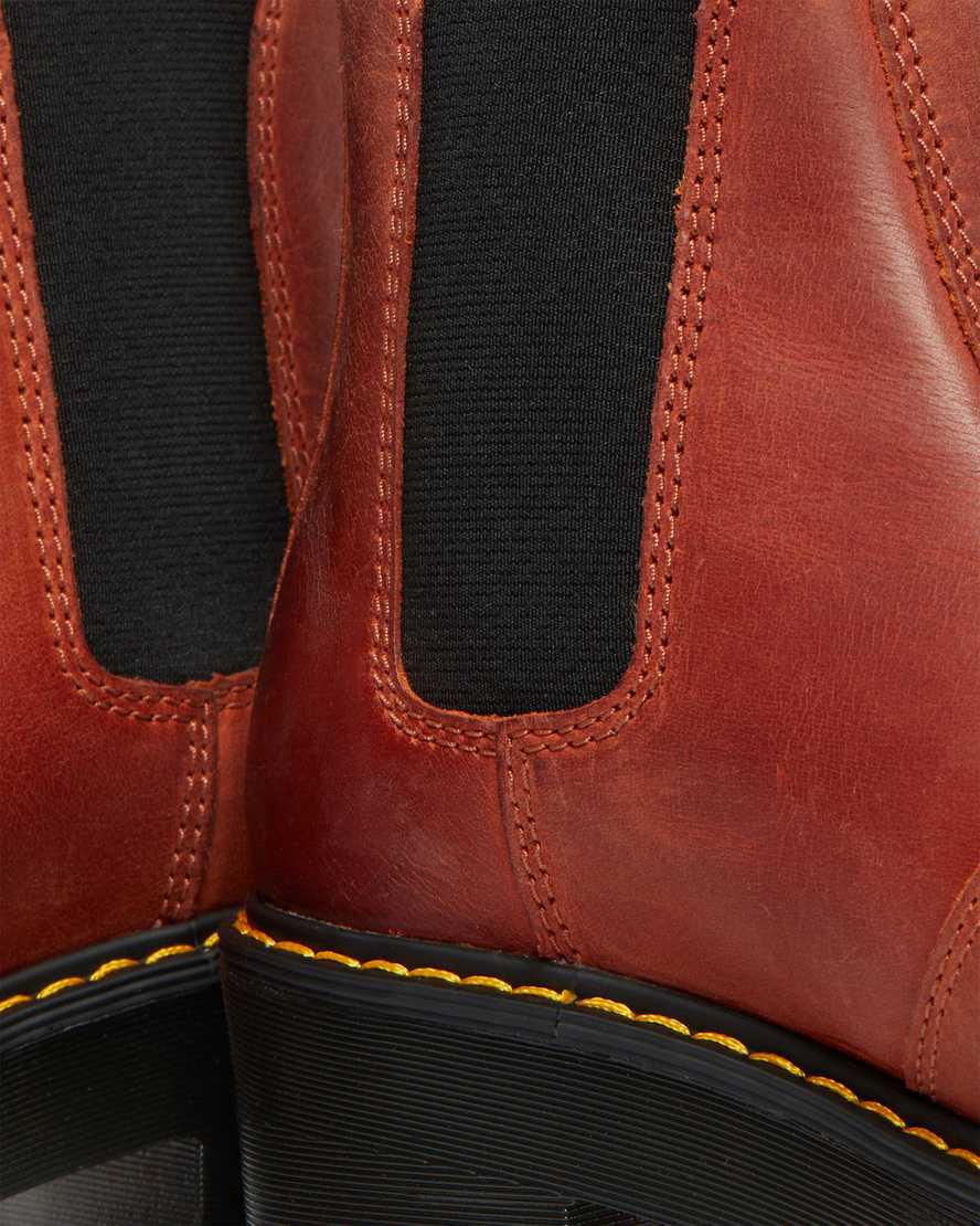 Dr Martens Rometty Wyoming Leather Platform Chelsea Naisten Korkokengät Saappaat Ruskea  Suomi |  5786LZRTM