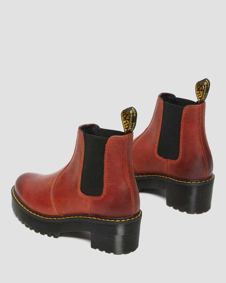 Dr Martens Rometty Wyoming Leather Platform Chelsea Naisten Korkokengät Saappaat Ruskea  Suomi |  5786LZRTM