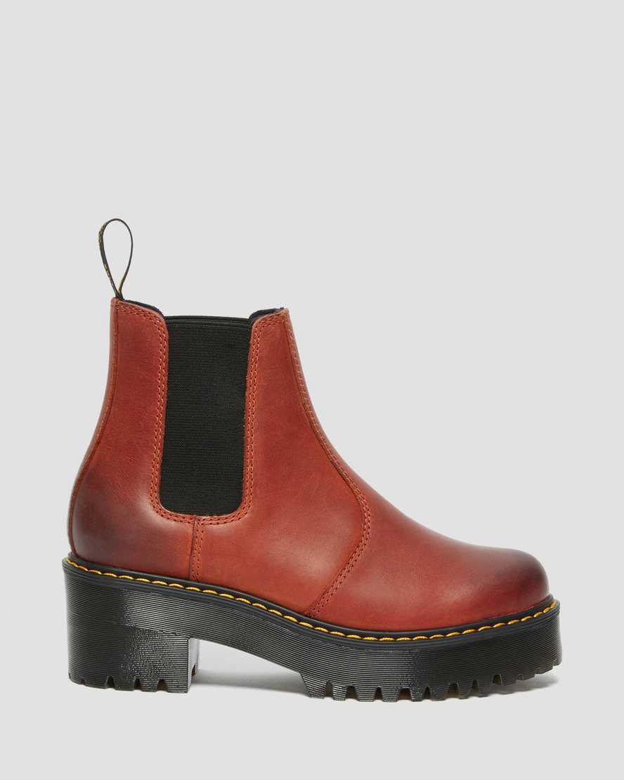 Dr Martens Rometty Wyoming Leather Platform Chelsea Naisten Korkokengät Saappaat Ruskea  Suomi |  5786LZRTM
