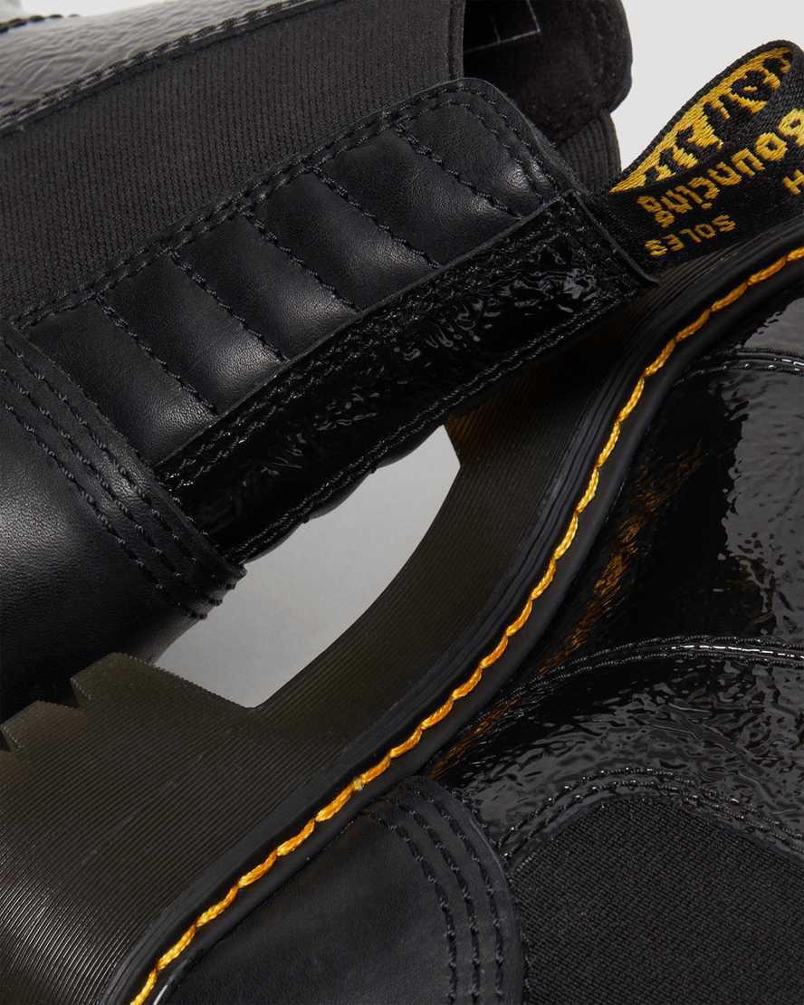 Dr Martens Rozalie Distressed Patent Chelsea Naisten Korkokengät Saappaat Mustat  Suomi |  9675GIVYA