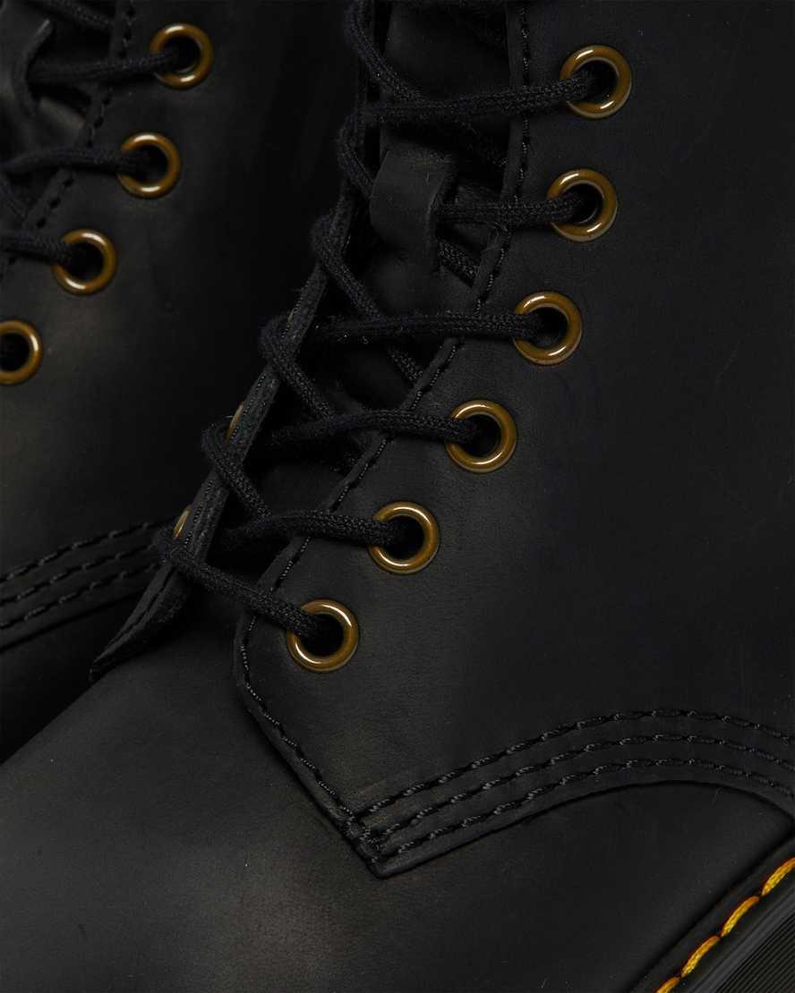 Dr Martens Shriver Hi Wyoming Leather Naisten Korkokengät Saappaat Mustat  Suomi |  0649GTPVR