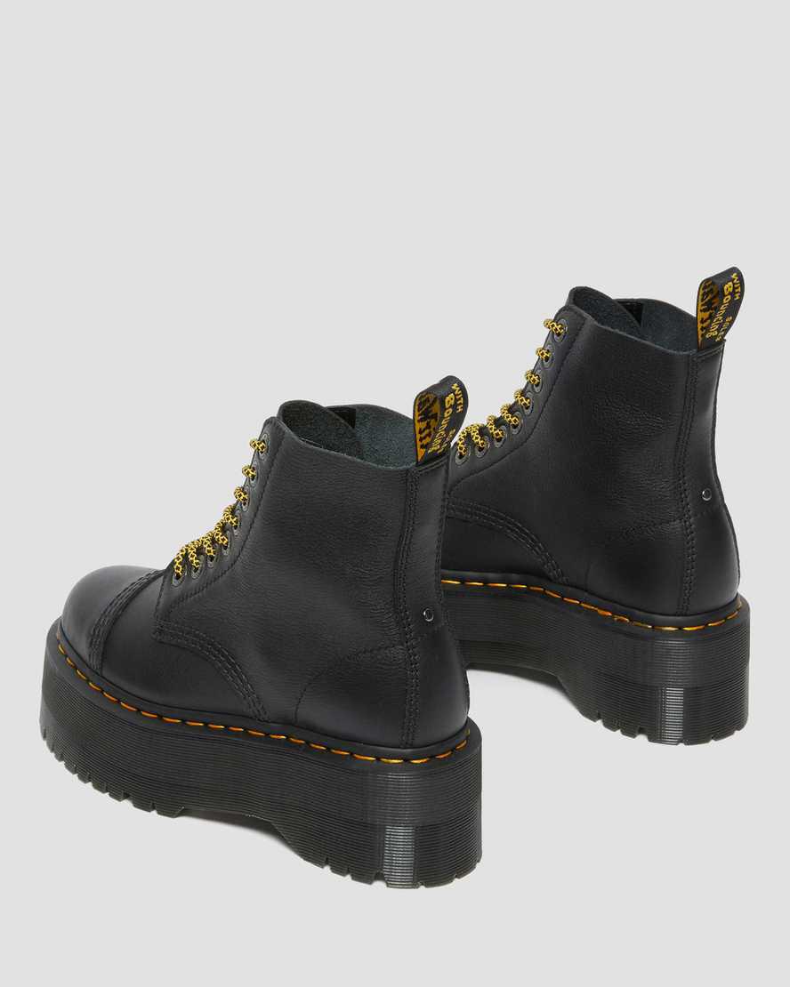 Dr Martens Sinclair Max Pisa Leather Naisten Platform Saappaat Mustat  Suomi |  8970HOXED