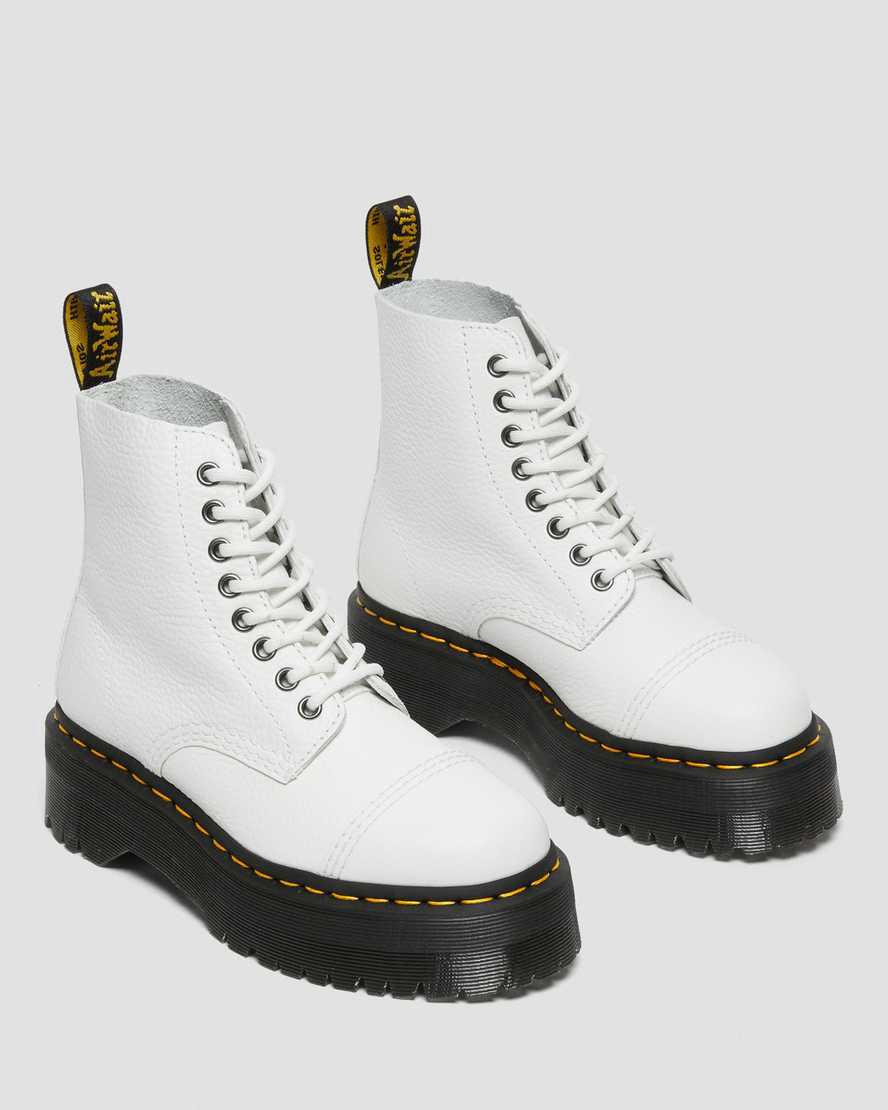 Dr Martens Sinclair Milled Nappa Leather Naisten Platform Saappaat Valkoinen  Suomi |  0893YCSOB
