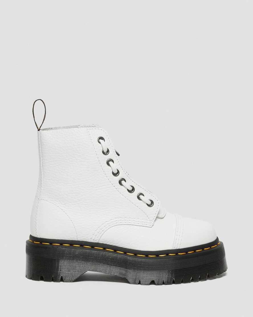 Dr Martens Sinclair Milled Nappa Leather Naisten Platform Saappaat Valkoinen  Suomi |  0893YCSOB
