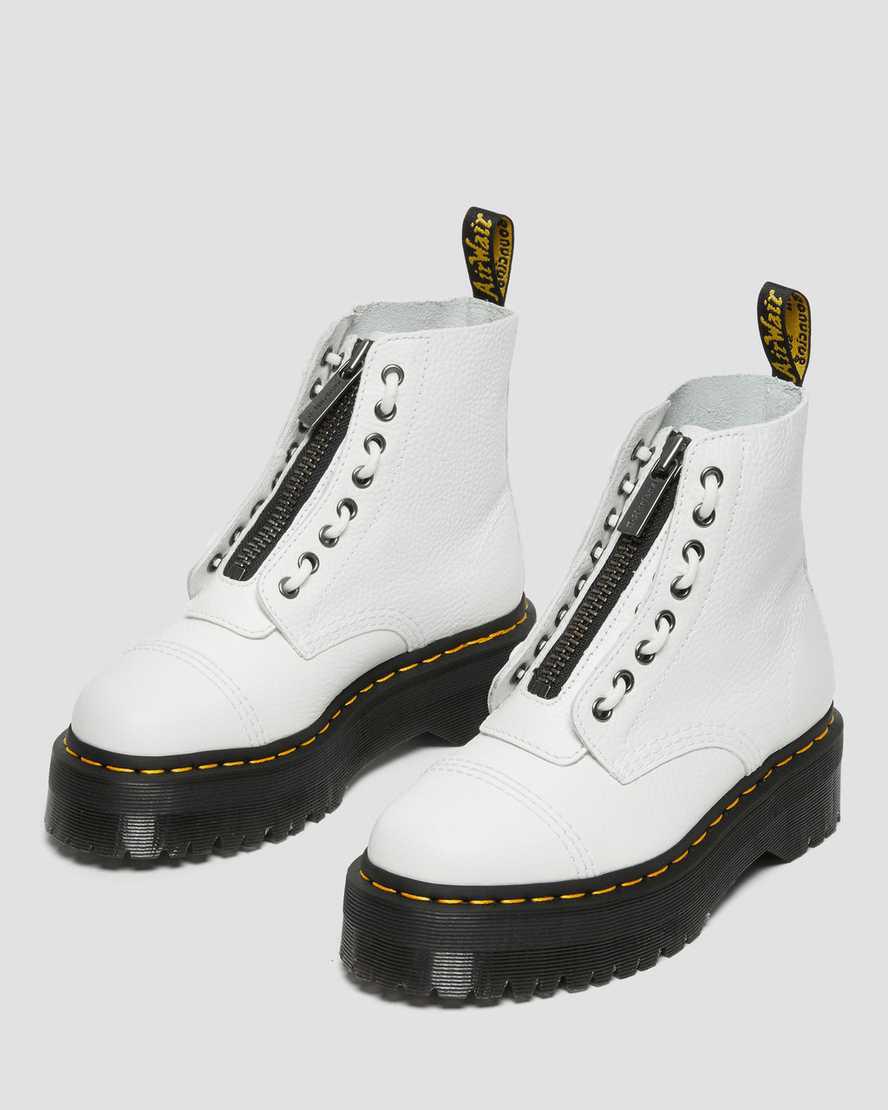 Dr Martens Sinclair Milled Nappa Leather Naisten Platform Saappaat Valkoinen  Suomi |  0893YCSOB