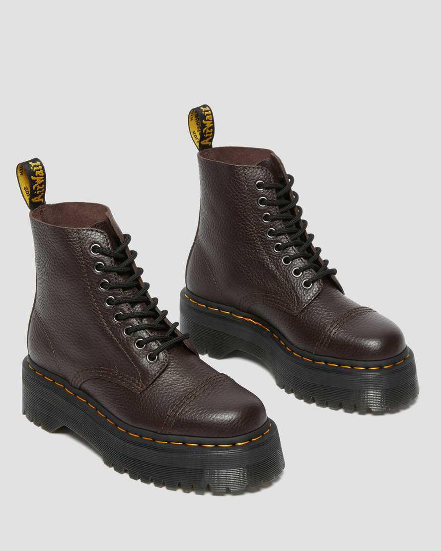 Dr Martens Sinclair Milled Nappa Leather Naisten Platform Saappaat Viininpunainen  Suomi |  4690HYFUI