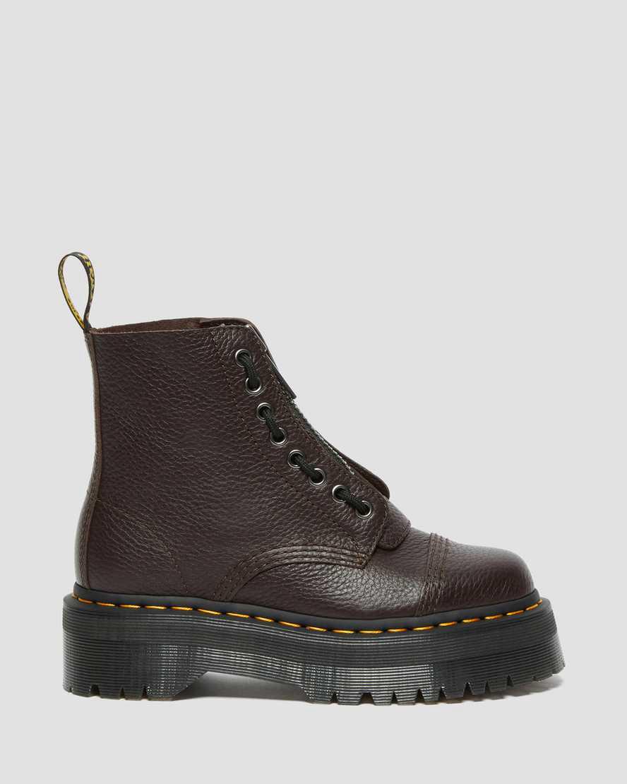 Dr Martens Sinclair Milled Nappa Leather Naisten Platform Saappaat Viininpunainen  Suomi |  4690HYFUI