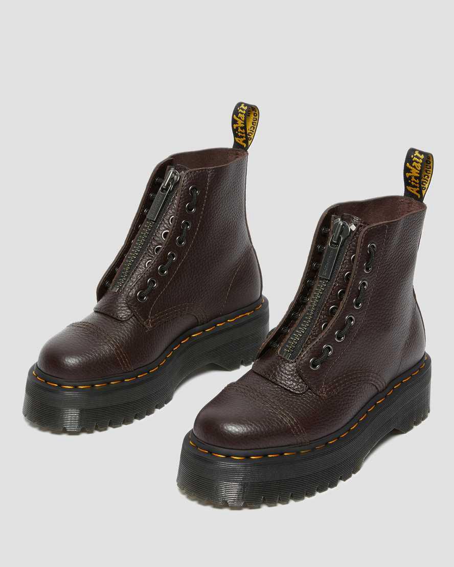 Dr Martens Sinclair Milled Nappa Leather Naisten Platform Saappaat Viininpunainen  Suomi |  4690HYFUI