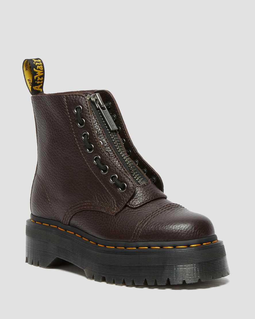 Dr Martens Sinclair Milled Nappa Leather Naisten Platform Saappaat Viininpunainen  Suomi |  4690HYFUI