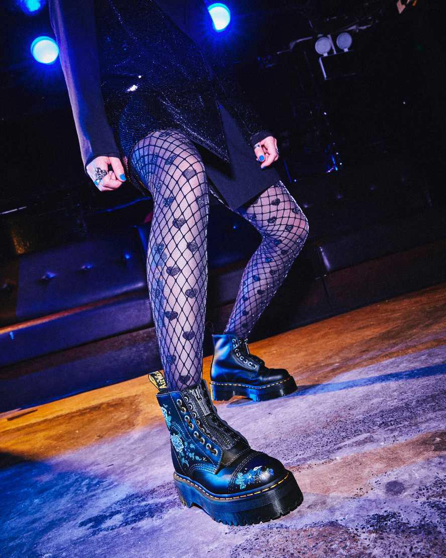 Dr Martens Sinclair Mystic Floral Leather Platform Naisten Nilkkurit Mustat  Suomi |  6724AOXCW