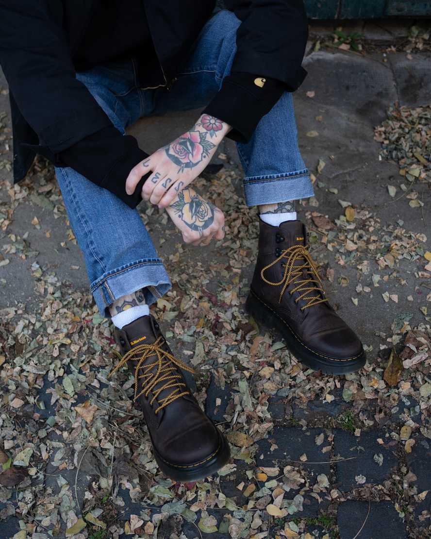 Dr Martens Tarik Crazy Horse Leather Utility Naisten Nilkkurit Tummanruskea  Suomi |  9652VYKUT