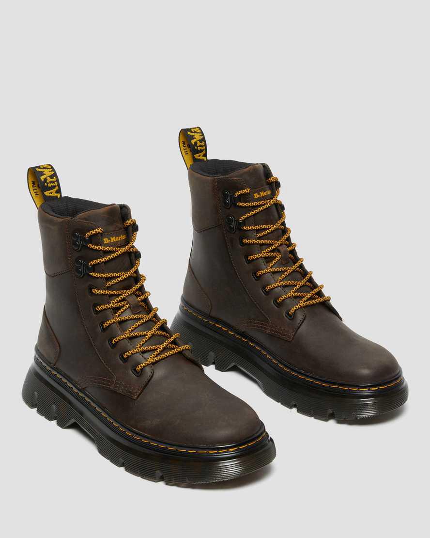 Dr Martens Tarik Crazy Horse Leather Utility Naisten Nilkkurit Tummanruskea  Suomi |  9652VYKUT