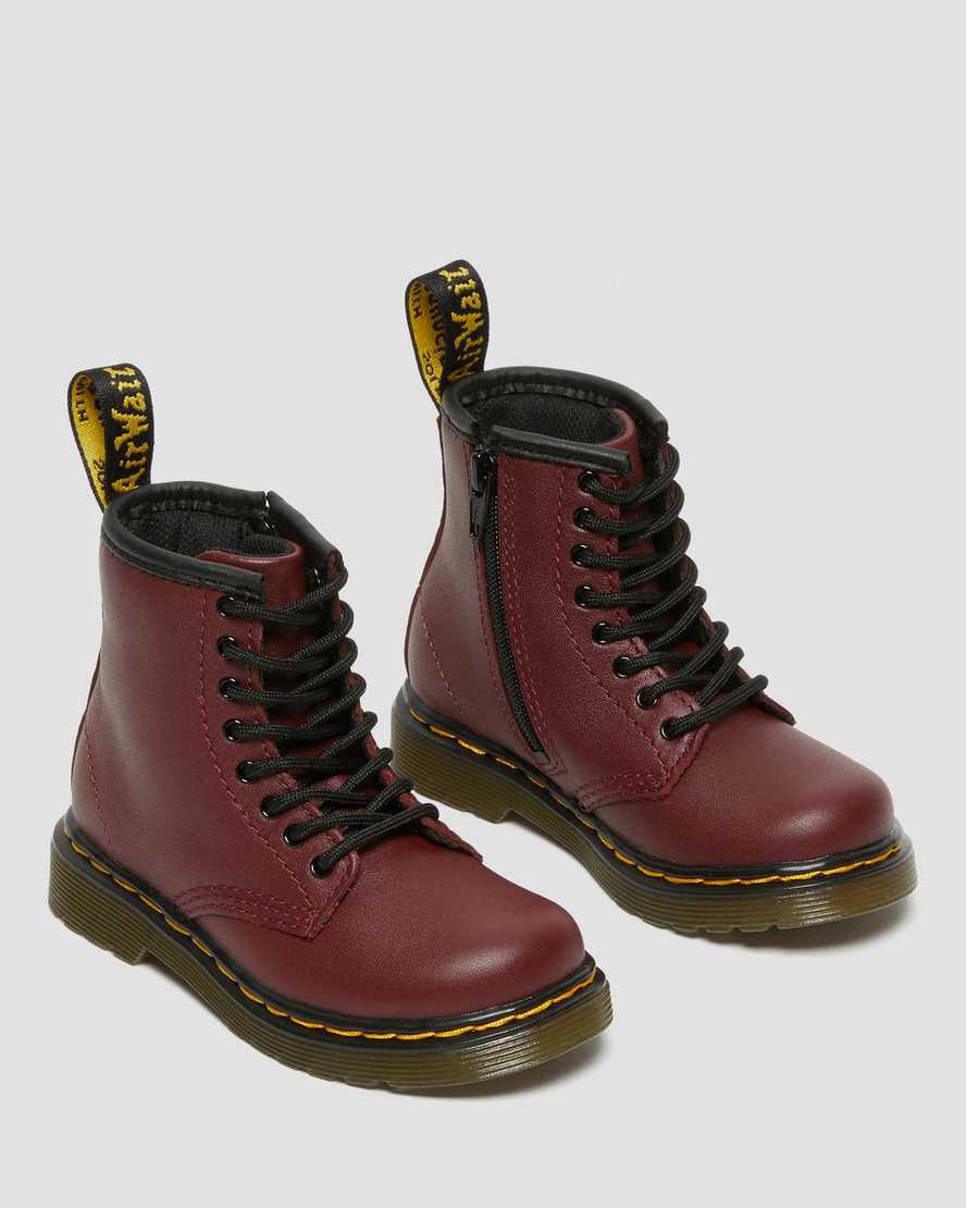 Dr Martens Toddler 1460 Softy T Leather Lasten Nauhasaappaat Punainen  Suomi |  2517JCHLU