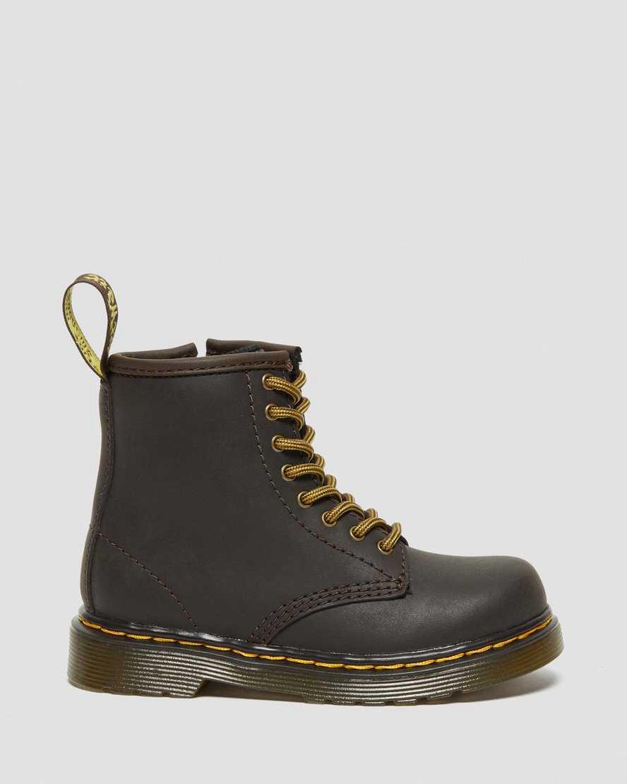Dr Martens Toddler 1460 Wildhorse Leather Lasten Nauhasaappaat Tummanruskea  Suomi |  1750DCLXB
