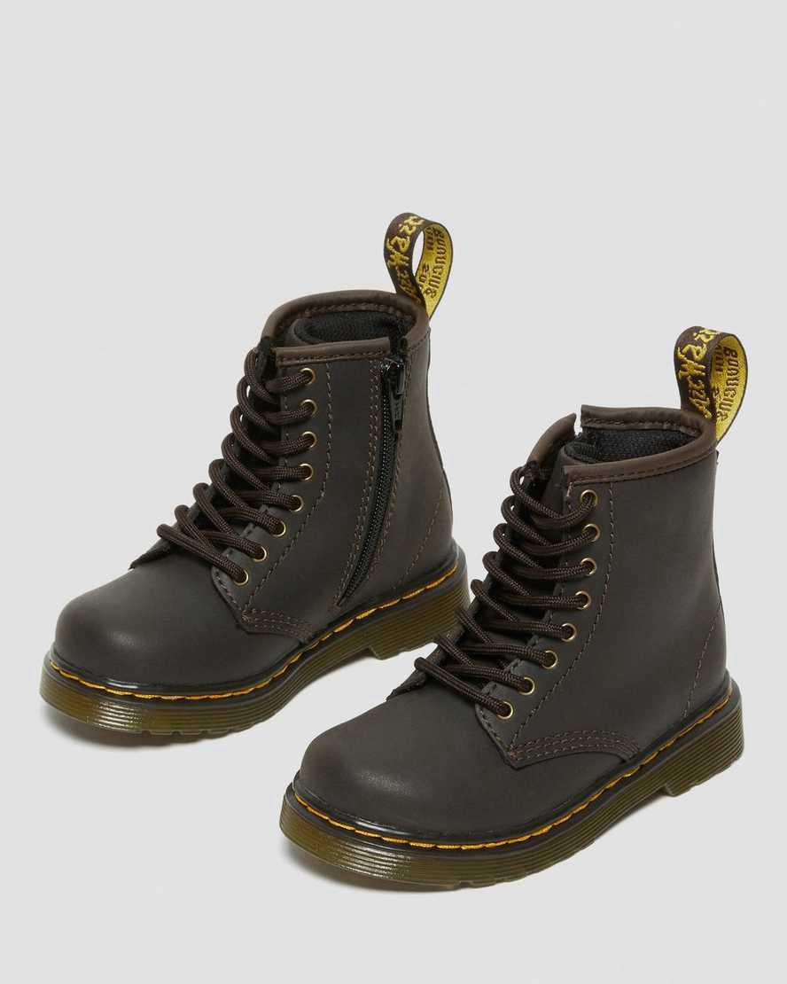 Dr Martens Toddler 1460 Wildhorse Leather Lasten Nauhasaappaat Tummanruskea  Suomi |  1750DCLXB