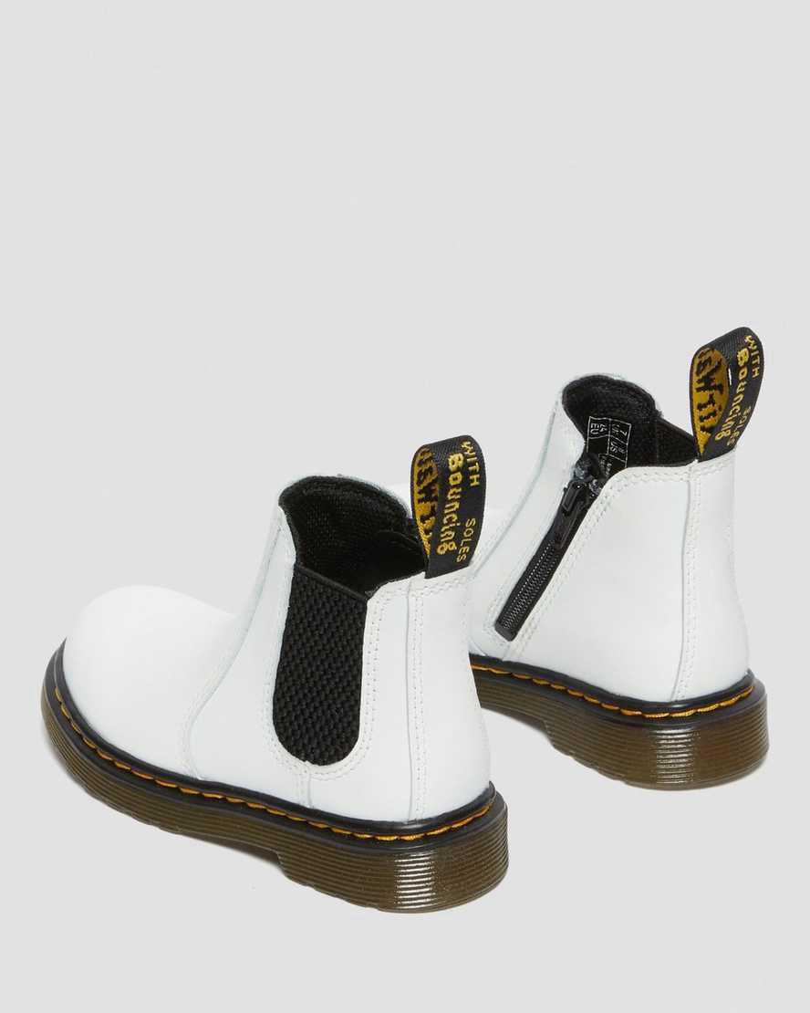 Dr Martens Toddler 2976 Leather Lasten Chelsea Saappaat Valkoinen  Suomi |  0381MHFNG