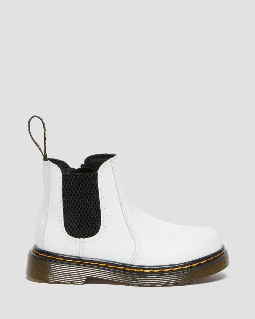 Dr Martens Toddler 2976 Leather Lasten Chelsea Saappaat Valkoinen  Suomi |  0381MHFNG