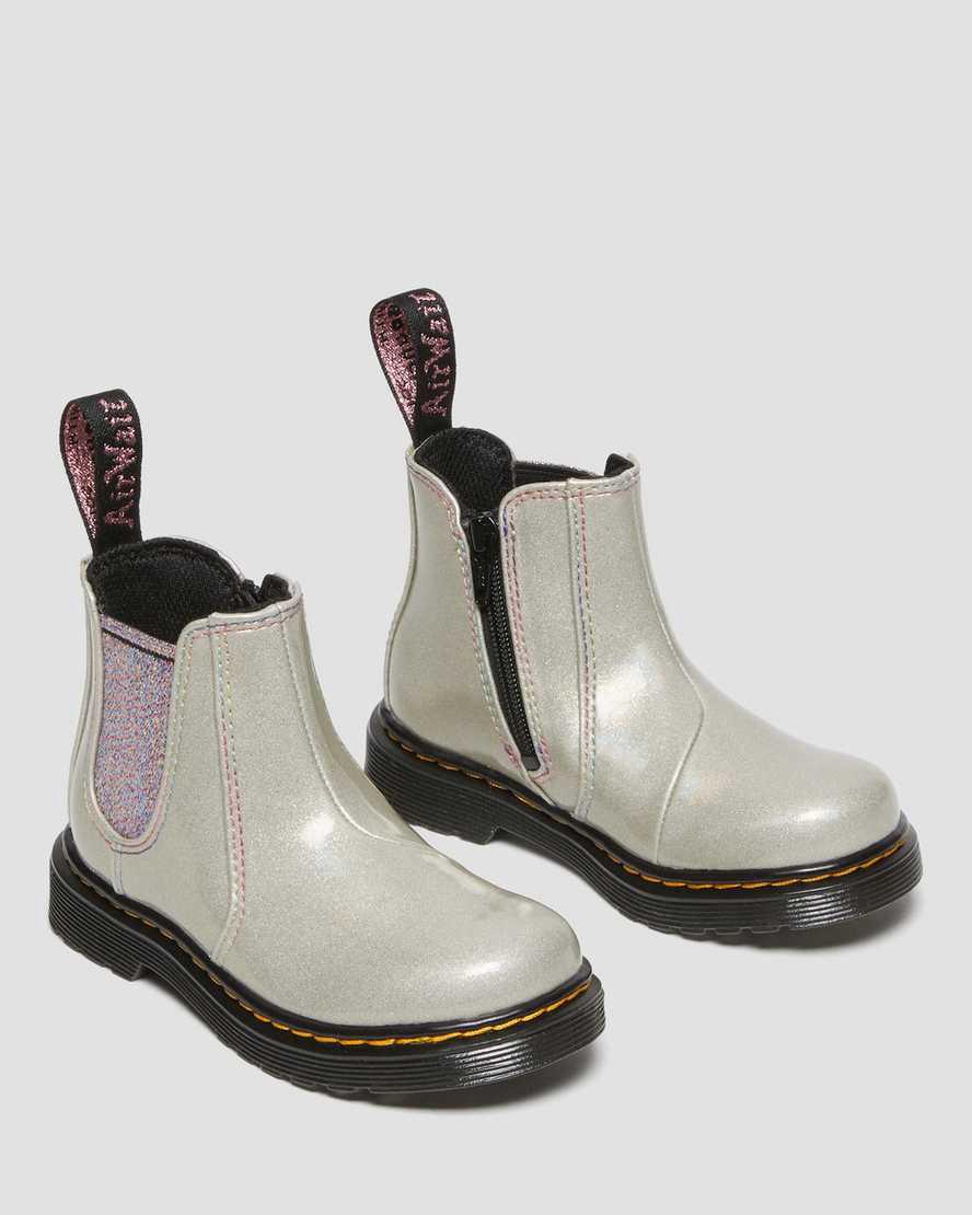 Dr Martens Toddler 2976 Sparkle Rays Lasten Chelsea Saappaat Hopea  Suomi |  8375GLNRO