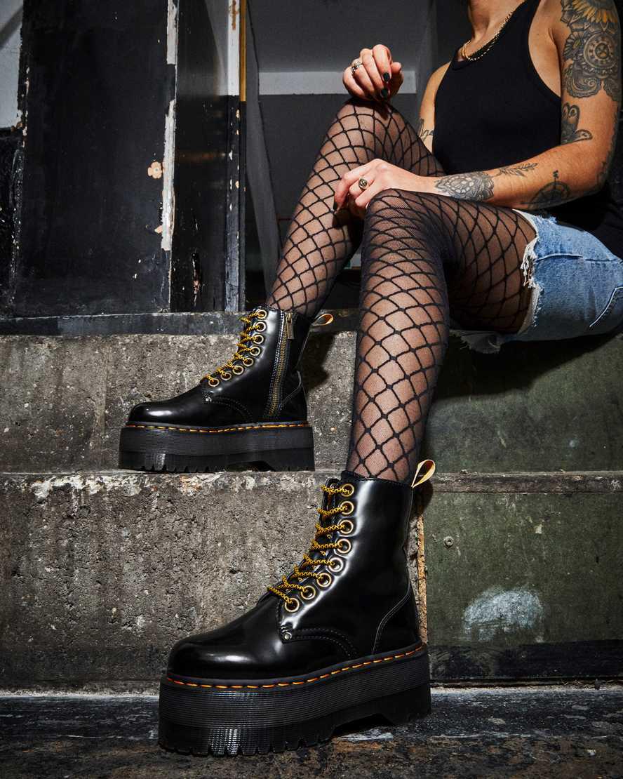 Dr Martens Vegan Jadon Boot Max Platforms Naisten Nilkkurit Mustat  Suomi |  9031LIFQG