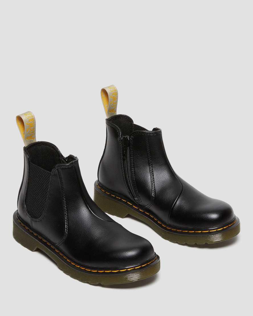 Dr Martens Vegan Junior 2976 Lasten Chelsea Saappaat Mustat  Suomi |  9261FHVIB