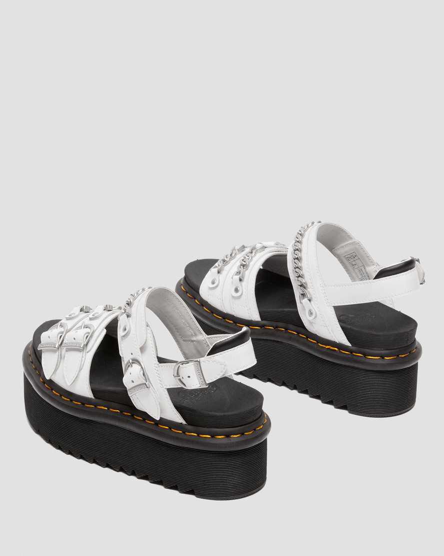 Dr Martens Voss II Chain Patent Leather Platform Naisten Gladiaattori Sandaalit Valkoinen  Suomi |  1349ZPYBT