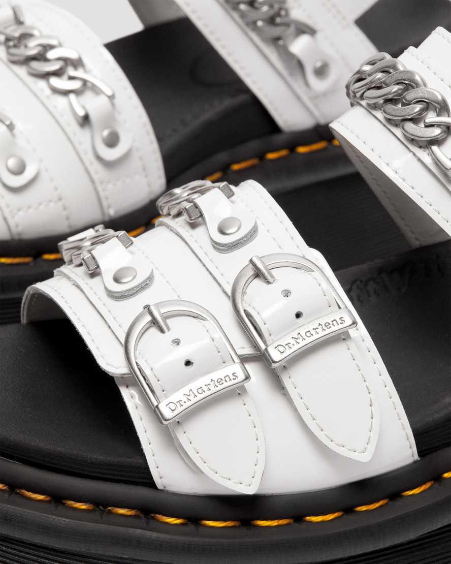 Dr Martens Voss II Chain Patent Leather Naisten Platform Sandaalit Valkoinen  Suomi |  9534XBICS