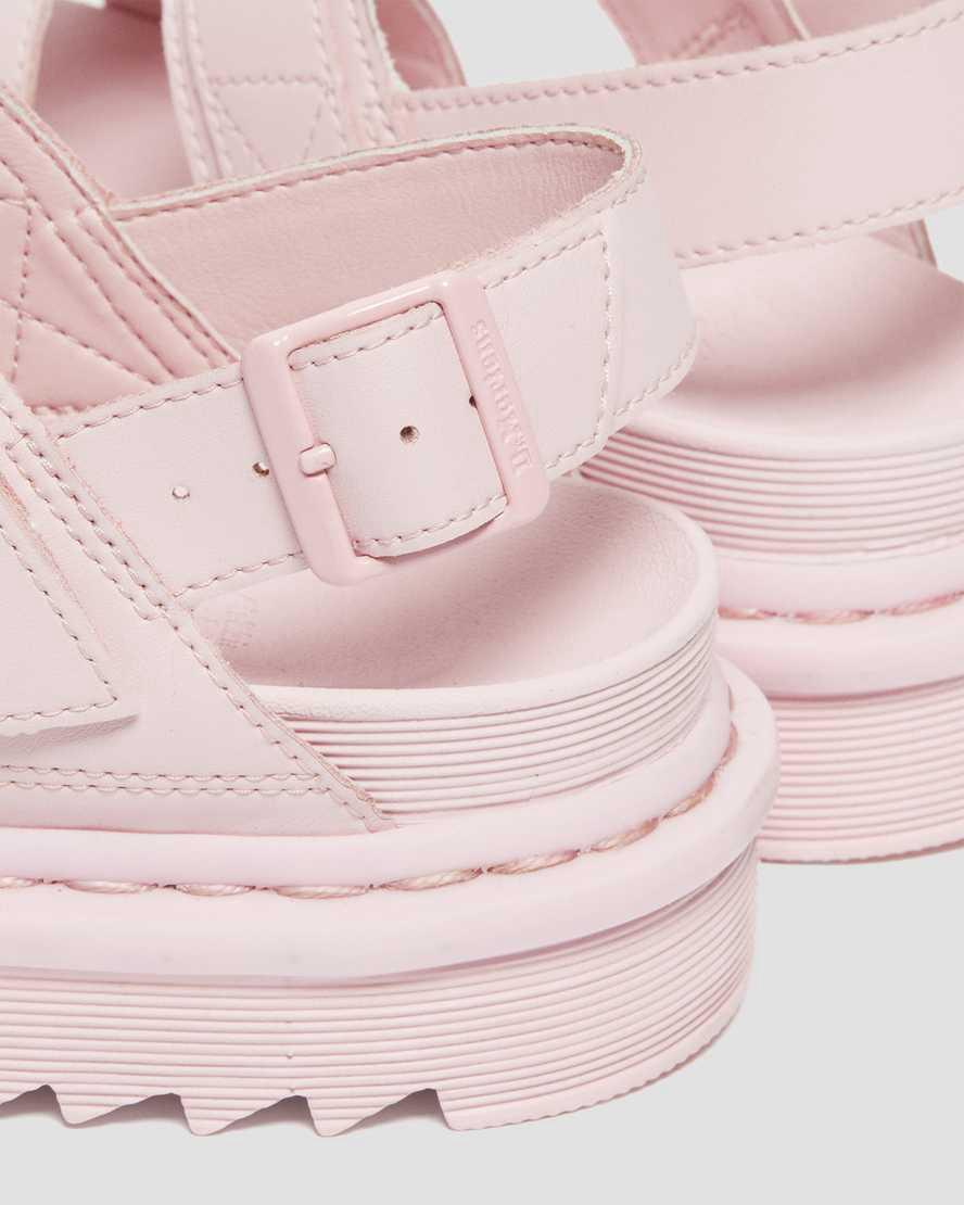 Dr Martens Voss Leather Strap Naisten Platform Sandaalit Pinkki  Suomi |  3429BIOUN