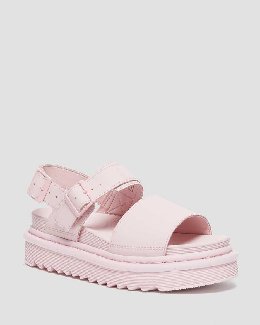 Dr Martens Voss Leather Strap Naisten Platform Sandaalit Pinkki  Suomi |  3429BIOUN