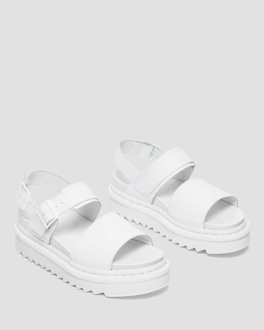 Dr Martens Voss Mono Hydro Leather Strap Naisten Gladiaattori Sandaalit Valkoinen  Suomi |  0634FEWHN