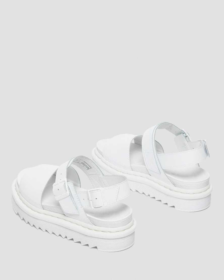 Dr Martens Voss Mono Hydro Leather Strap Naisten Gladiaattori Sandaalit Valkoinen  Suomi |  0634FEWHN