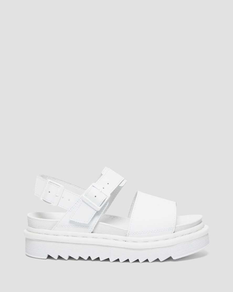 Dr Martens Voss Mono Hydro Leather Strap Naisten Gladiaattori Sandaalit Valkoinen  Suomi |  0634FEWHN