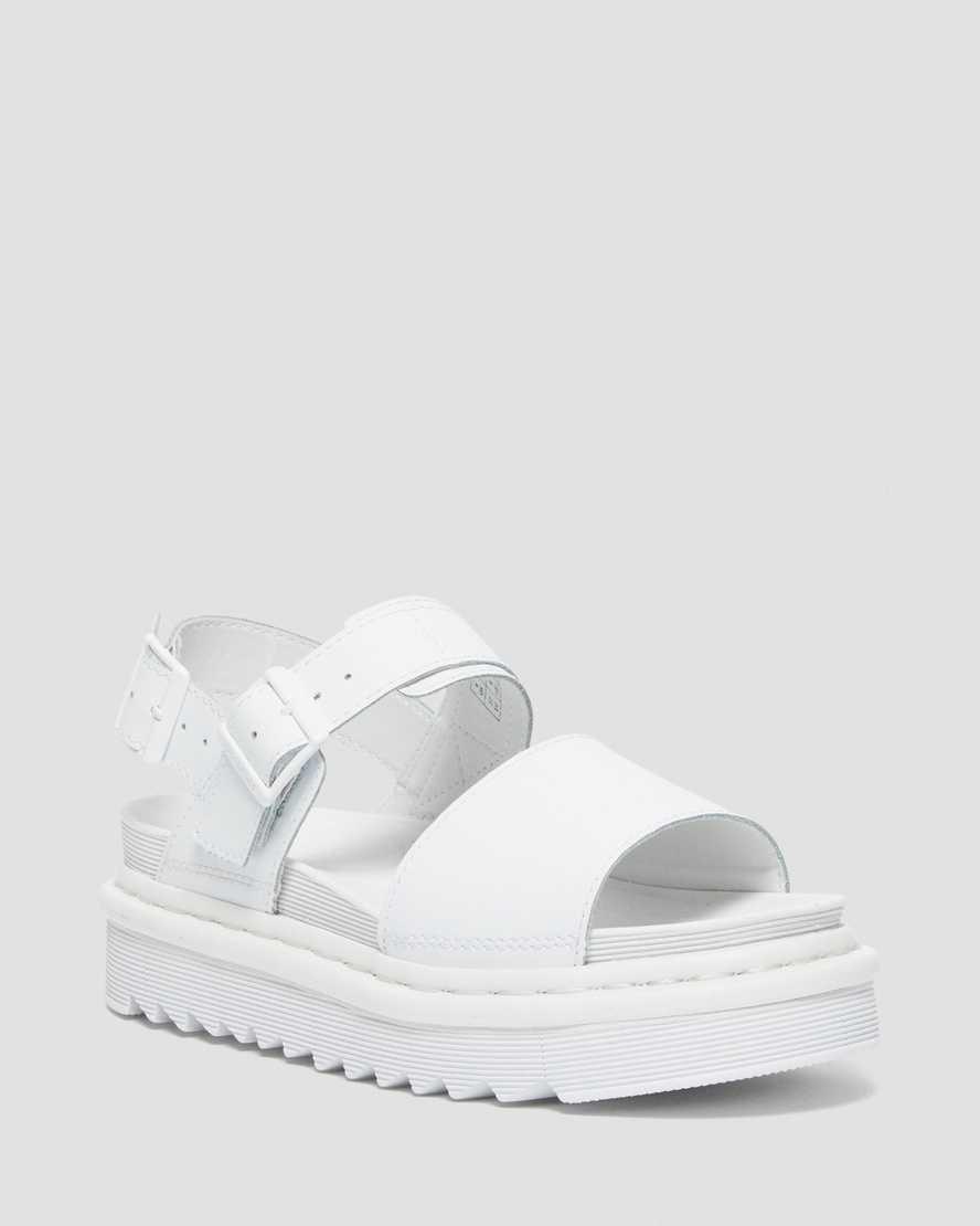 Dr Martens Voss Mono Hydro Leather Strap Naisten Gladiaattori Sandaalit Valkoinen  Suomi |  0634FEWHN