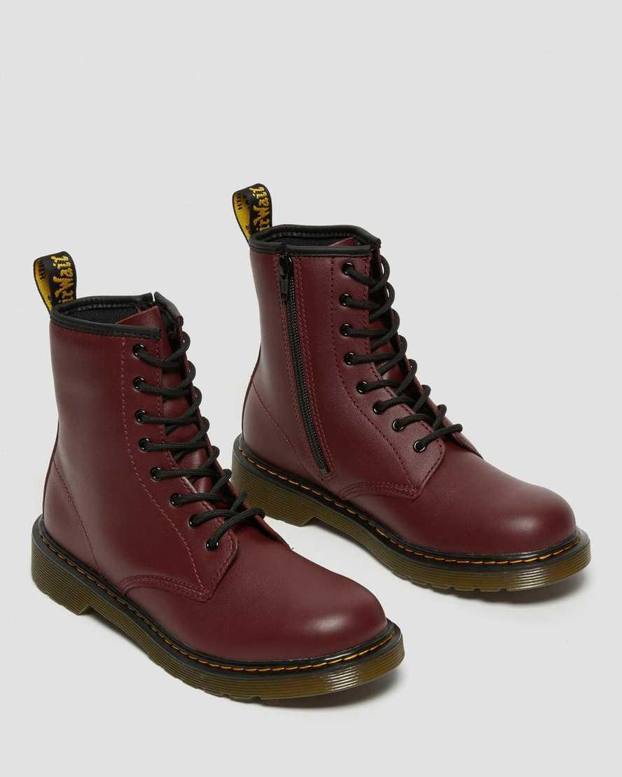 Dr Martens Youth 1460 Softy T Leather Lasten Nauhasaappaat Punainen  Suomi |  0548VBDQI