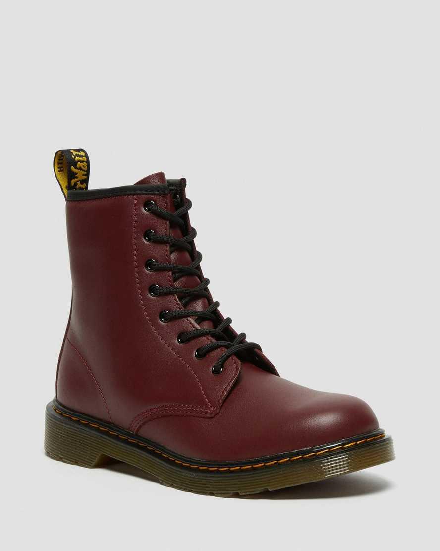Dr Martens Youth 1460 Softy T Leather Lasten Nauhasaappaat Punainen  Suomi |  0548VBDQI